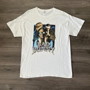Bad Bunny Mens L T Shirt Short Sleeve White